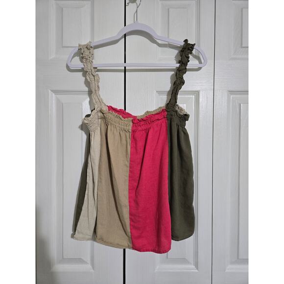 Cato large women's multicolored colored patchwork tank top - Picture 1 of 10